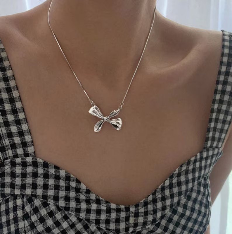 Charming Bow Necklace | 925 Sterling Silver | Gift For Her | Delivered in Gift Box