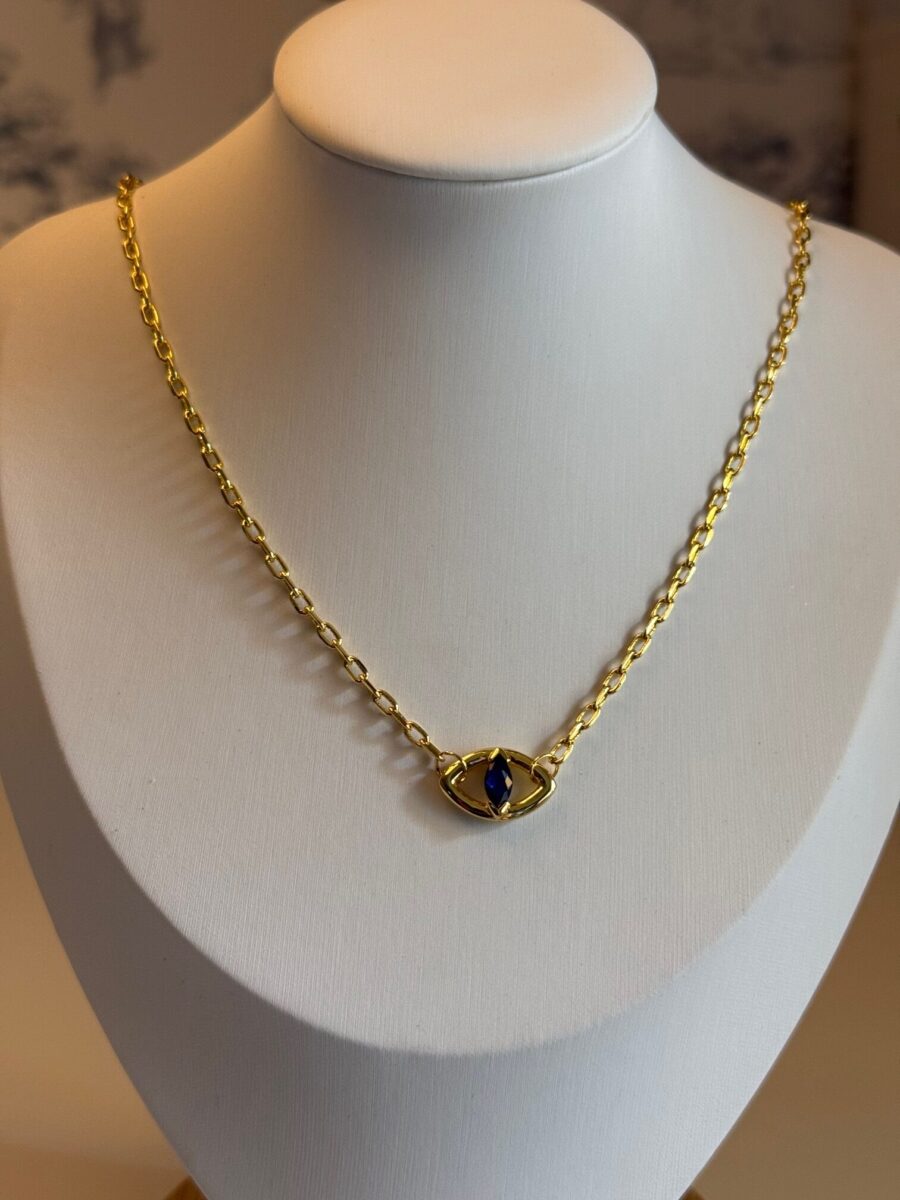 All Seeing Eye Necklace | Gold Adjustable Necklace 15.5–17.5 Inches