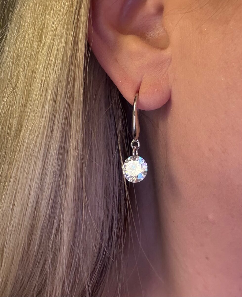 Brilliant Solitaire Drop Earrings | 925 Sterling Silver