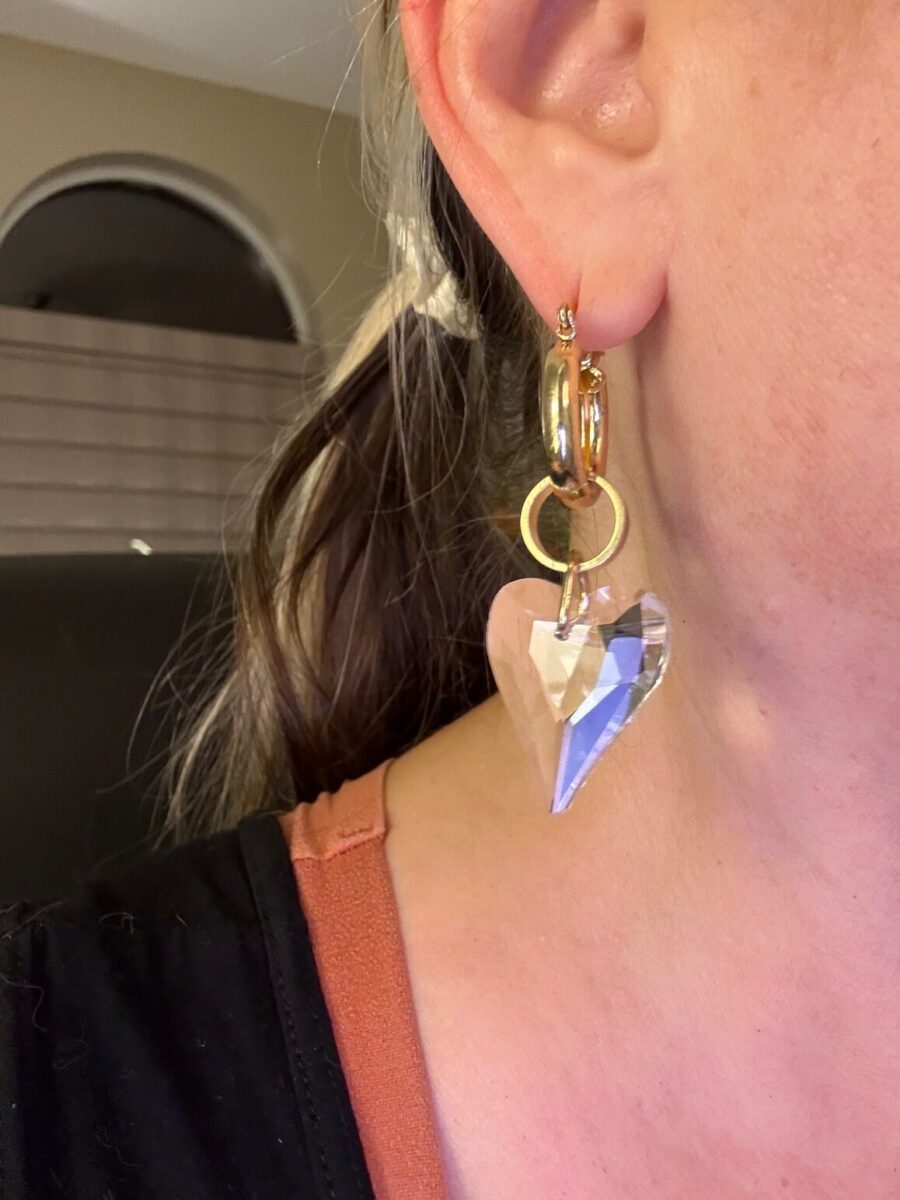 Crystal Luxury Big Heart Earrings
