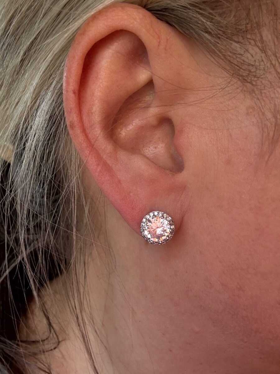 Diamond Halo Stud Earrings