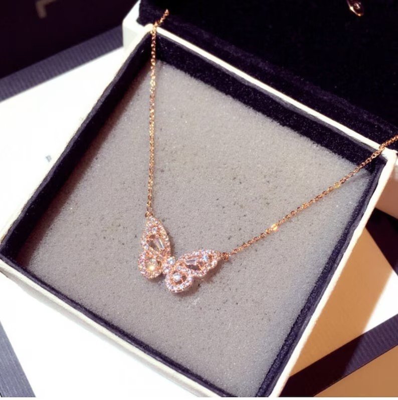 Butterfly Necklace | 925 Sterling Silver | 18 Inches Long | Gifts for Her
