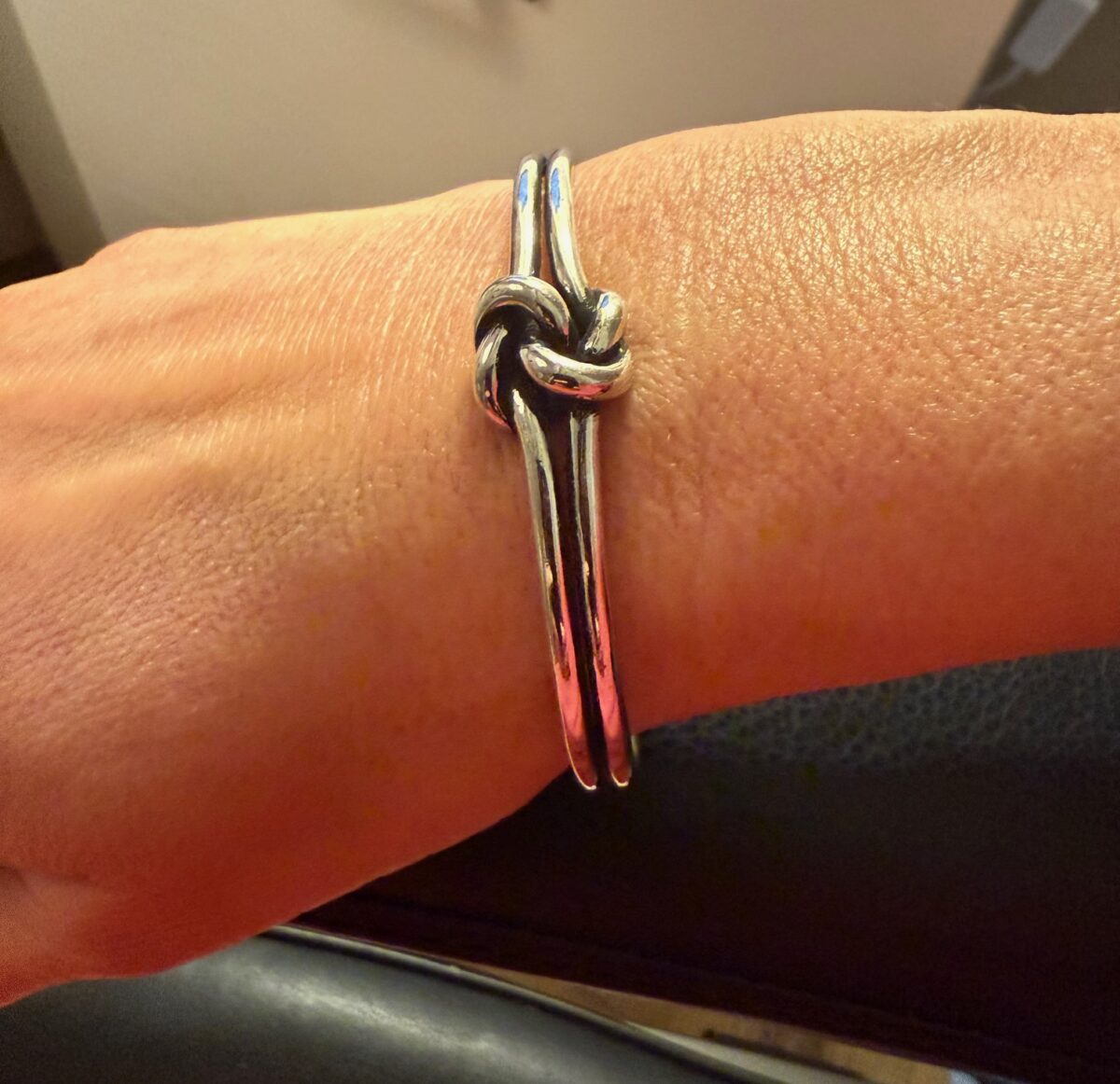 Knot Adjustable Cuff Bracelet | 925 Sterling Silver Stamped
