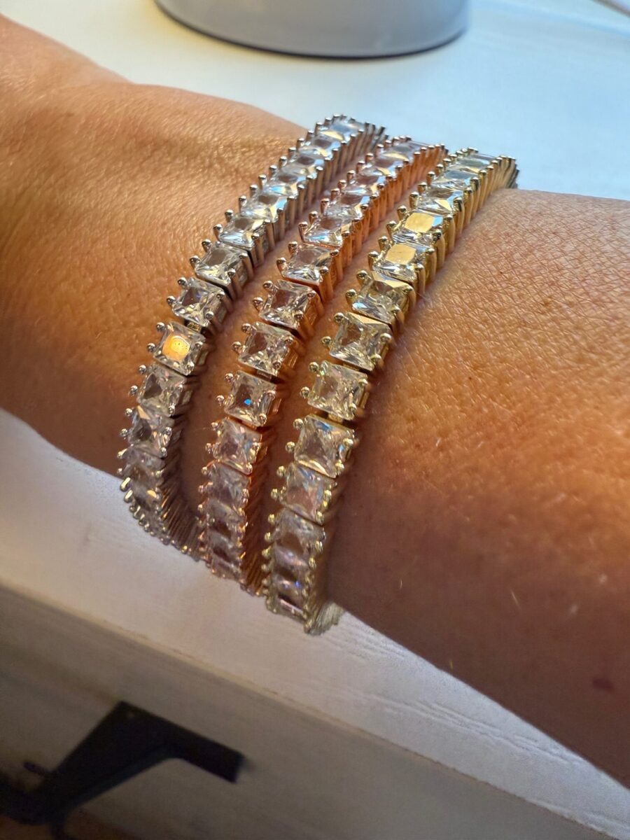 Luxury Princess Tennis Bracelet | Lab Simulated Diamond | 925 Sterling Silver