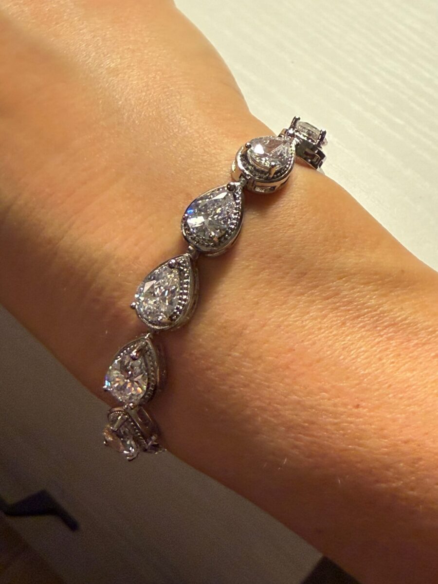 Raindrop Elegant Crystal Bracelet | 925 Sterling Silver
