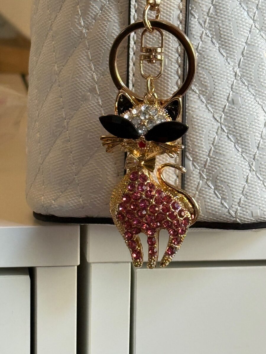 Sassy Cat Handbag Charm | Bag Buckle | Keychain | Delivered in Gift Box