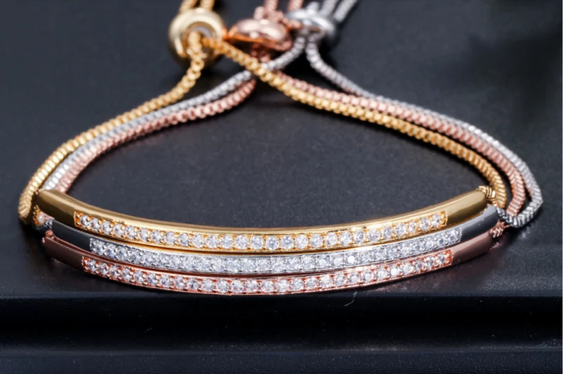 Moissanite Adjustable Bracelet | 925 Sterling Silver | Available in Silver, Gold, Rose Gold | Gift For Her | Delivered in Gift Box.