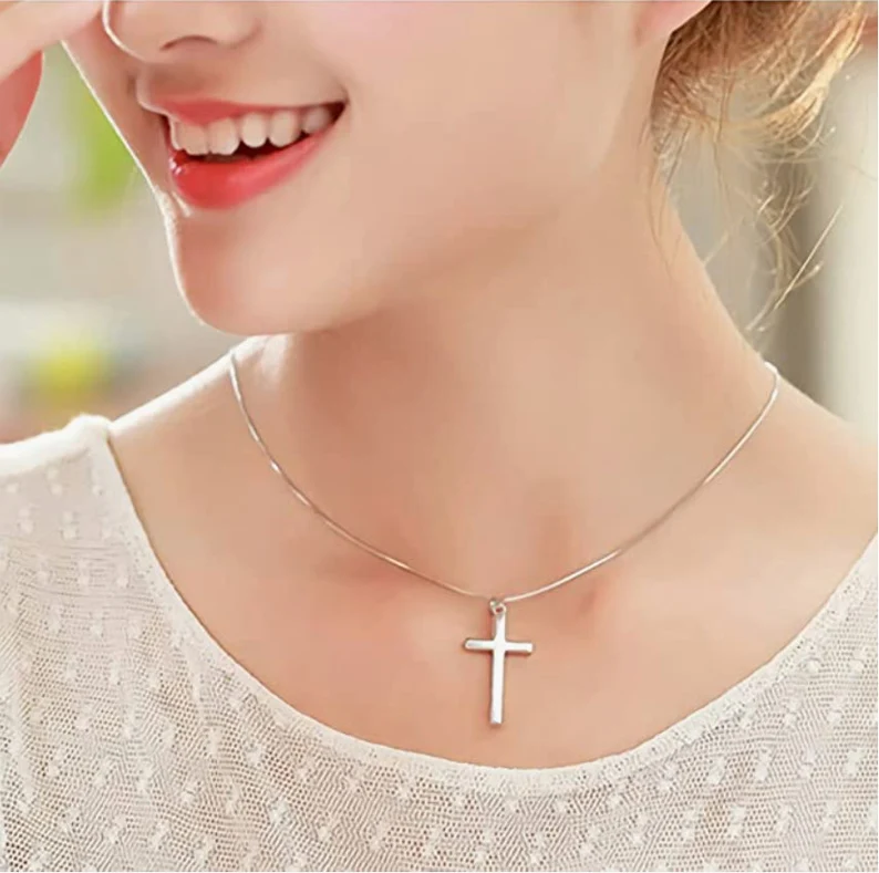 Classic Faith Cross Necklace | 925 Sterling Silver