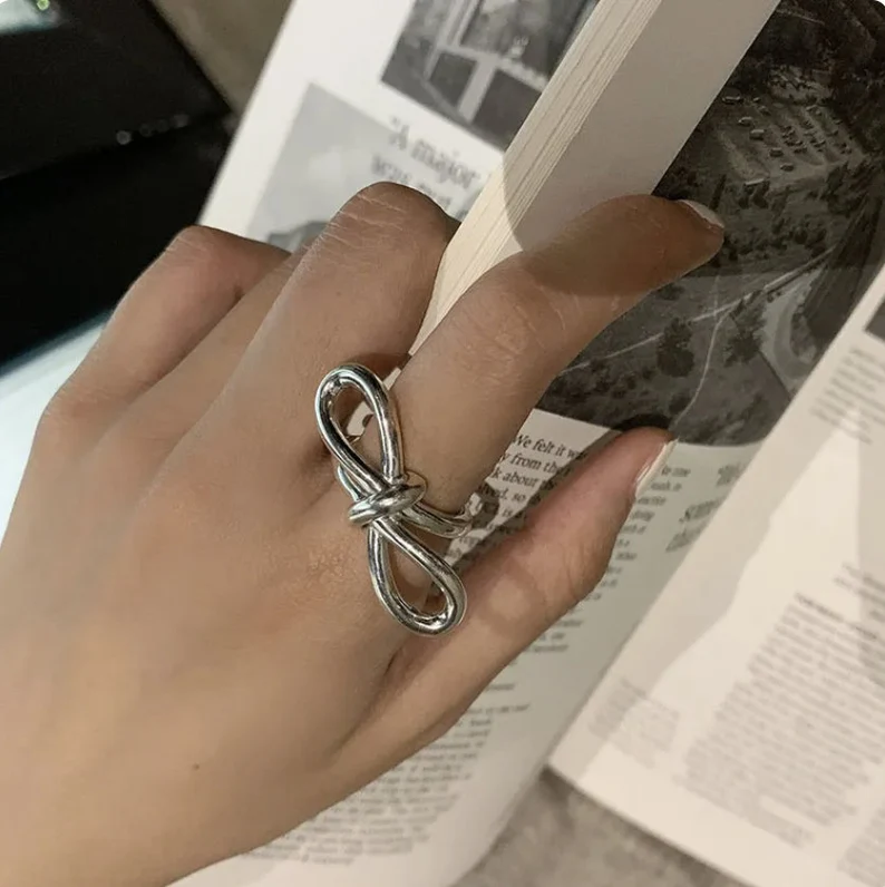 Stunning Bow Adjustable Ring | 925 Sterling Silver | Gift for Her | Delivered in Gift Box.