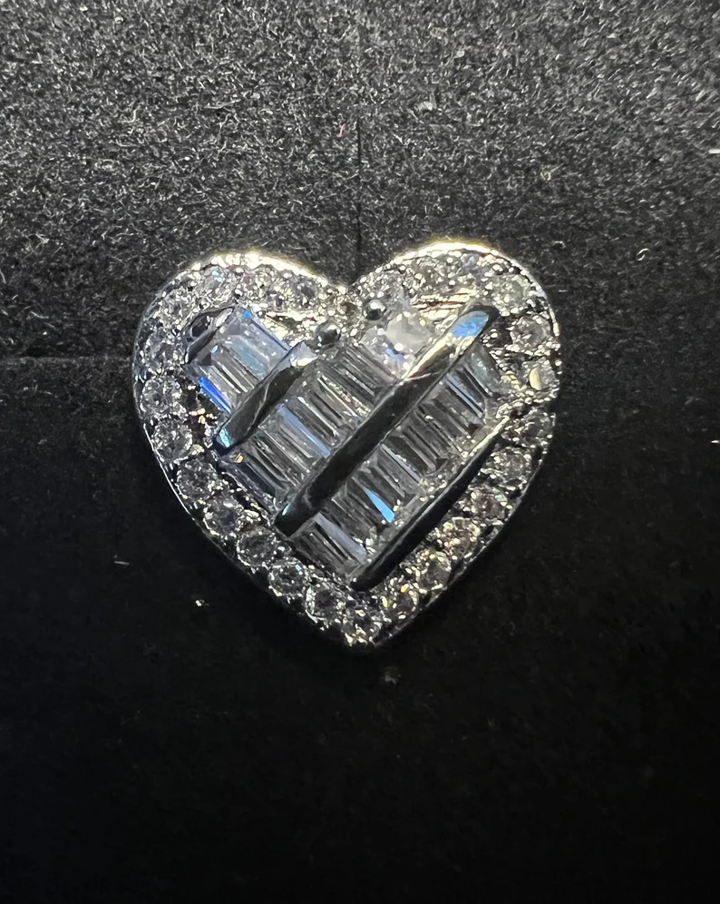 Princess Cut Heart Stud Earrings • 925 Sterling Silver Earrings • Minimalist Earrings • Stud Earrings • Gift for Her • Bling Earrings