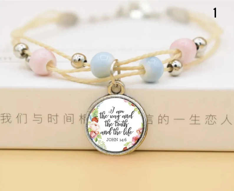 Bible Verse Quote Bracelet | Bible Marker | Gift for Her | Delivered in Gift Box.