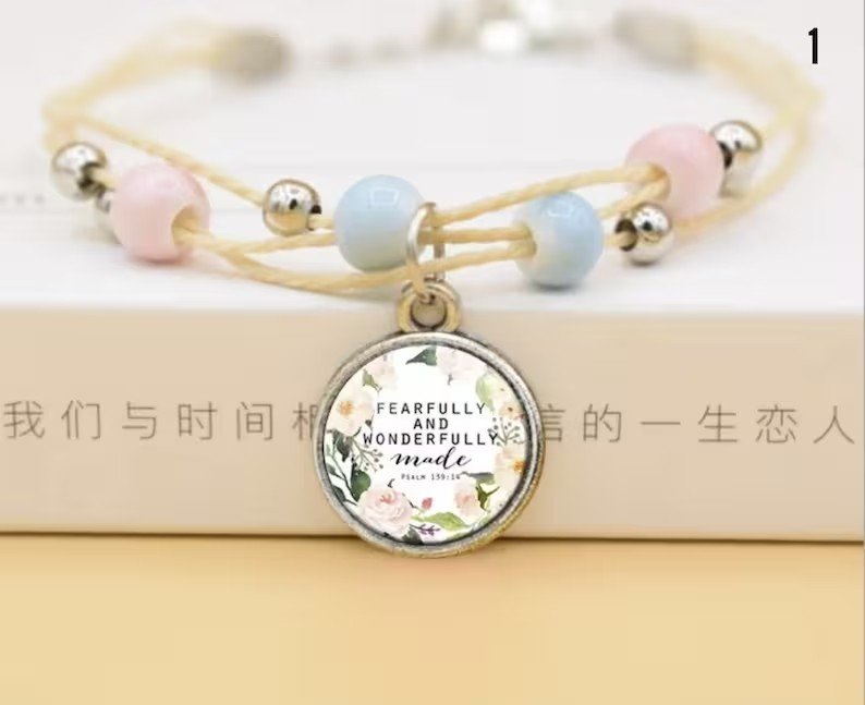 Bible Verse Quote Bracelet | Bible Page Marker | Faith Bracelet | Gift for Her | Delivered in Gift Box.