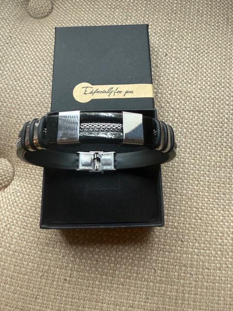 Men’s Black Stainless Bracelet | Gift for Him | Delivered in Gift Box