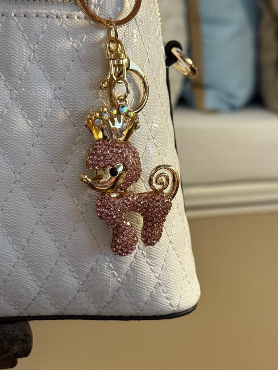 Poodle Princess Crown Handbag Charm