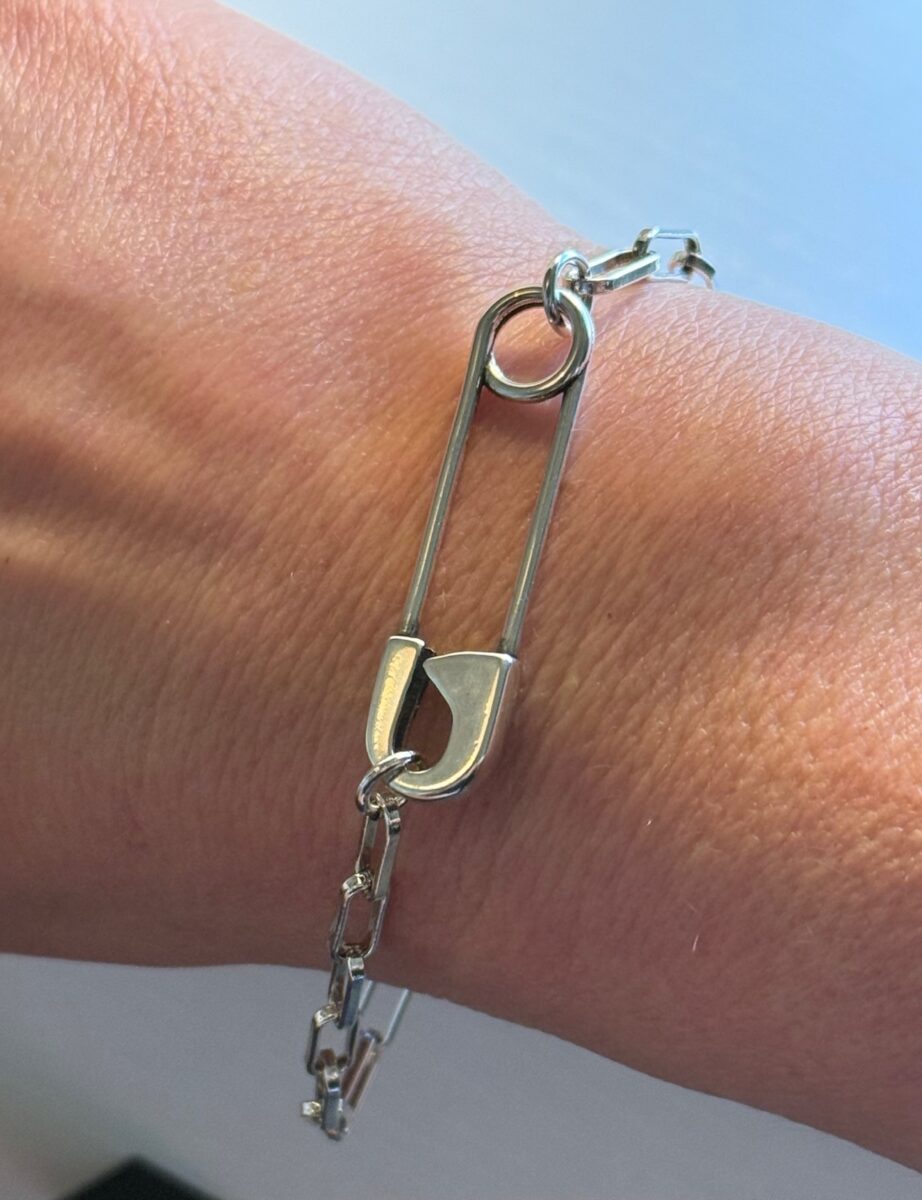 Safety Pin Link Bracelet | 925 Sterling Silver | Modern Minimalist Chain | Gift for Her