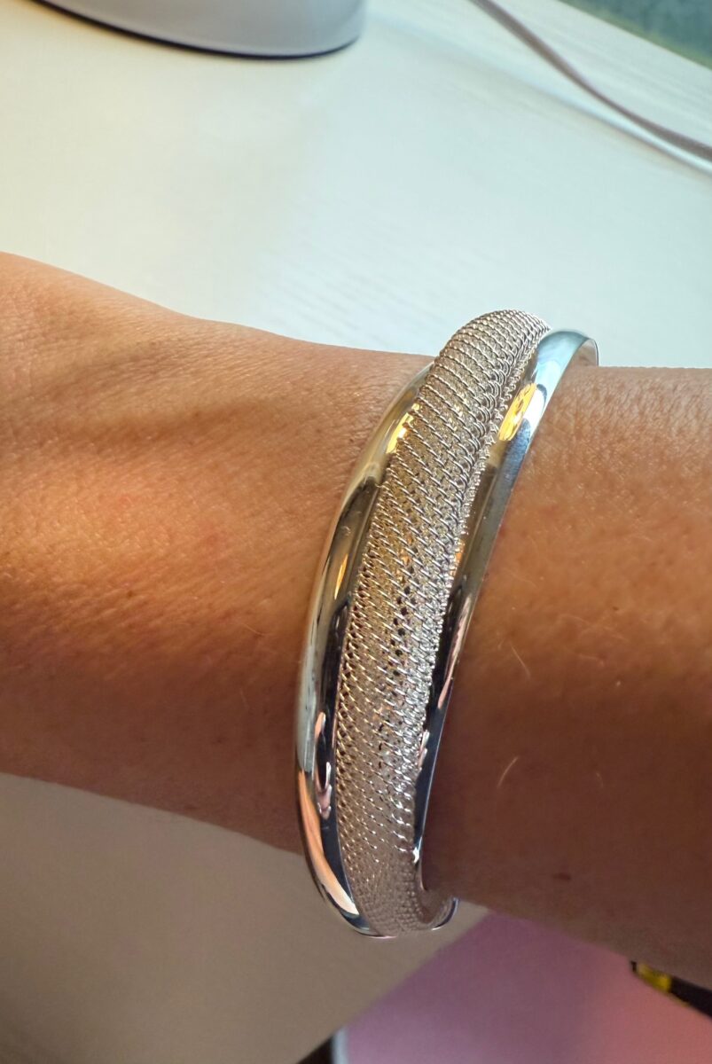 Luna Silver Cuff Bracelet | Modern Open Cuff